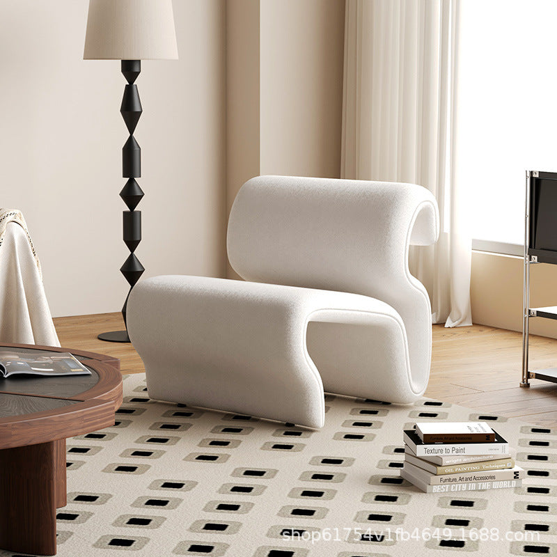 Designer's Creative Home Bedroom Minimalist Living Room Casual Sofa Recliner Single Irregular Shape Popular Lazy Sofa Chair