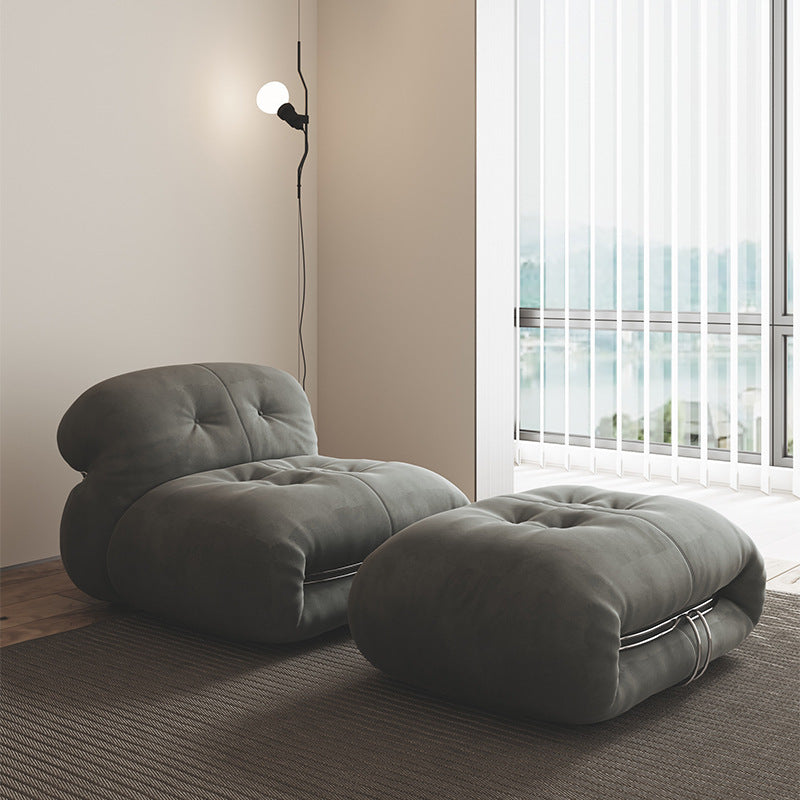 Nordic creative designer Hippo sofa retro steel teeth casual beanbag chair new minimalist single sofa chair